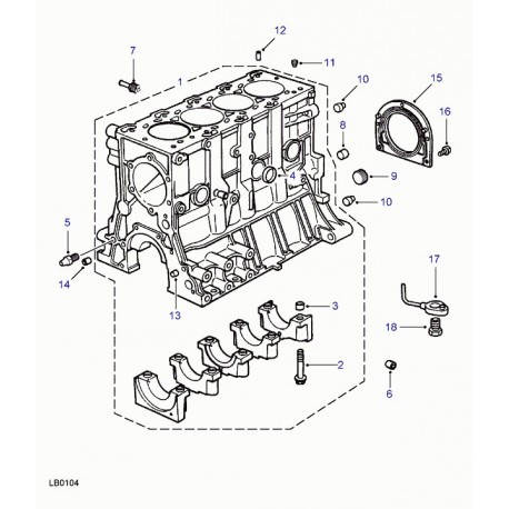 Land rover bague d'etancheite arriere vilebrequin Freelander 1 (ERR7028)