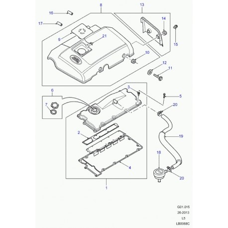 Land rover joint filtre a huile Defender 90, 110, 130 et Discovery 2 (ERR7155)