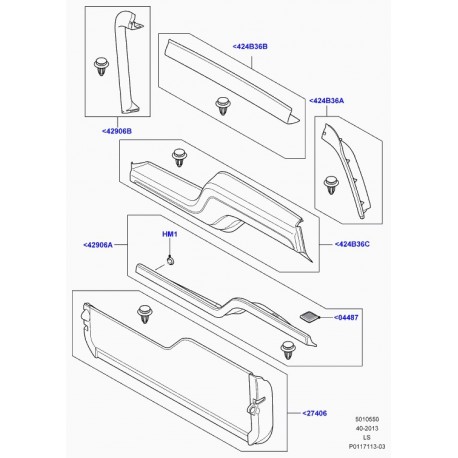 Land rover panneau de garnissage de porte Discovery 3 (ESN000292PVJ)