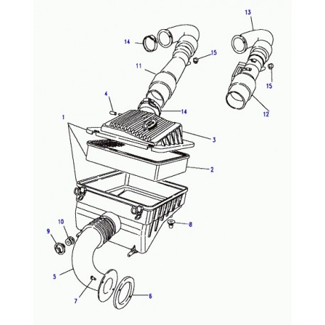Land rover element de filtre a air Discovery 1 et Range Classic (ESR1445)