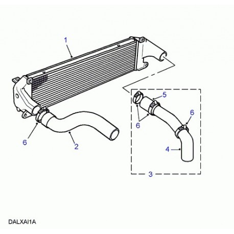 Land rover tuyau flexible Range P38 (ESR1483)