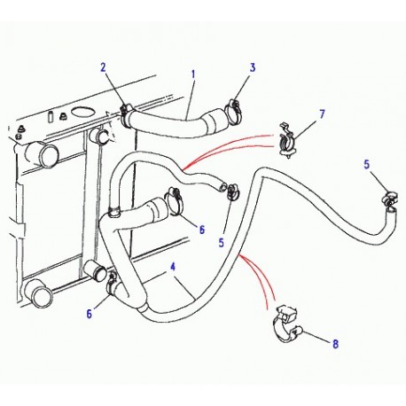 Land rover tuyau flexible radiateur tuyau superieur Discovery 1 et Range Classic (ESR2491)