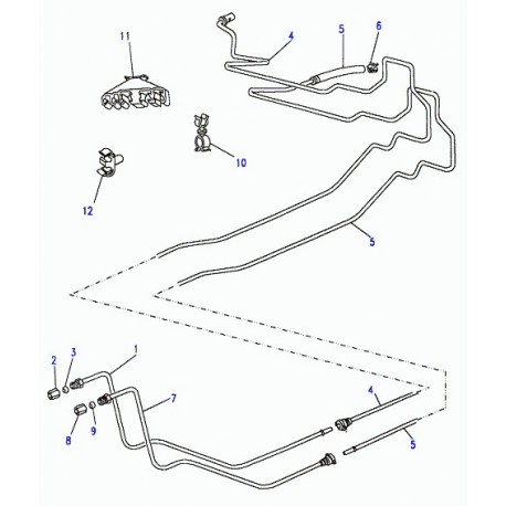 Land rover tuyau flex.-aliment. combustible Range P38 (ESR2959)