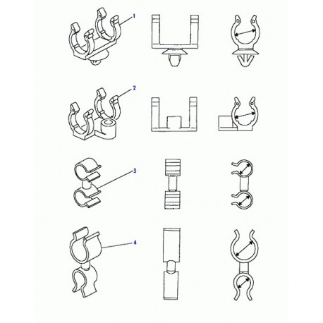 Land rover agrafe Defender 90, 110, 130,  Discovery 1 et Range P38 (ESR301)