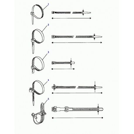 Land rover collier de plastique cable Defender 90, 110, 130 et Discovery 1 (ESR3301)