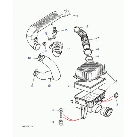 Land rover filtre a air modele carre Range P38 (ESR341)