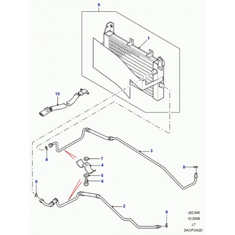 Land rover tuyau flexible refroidisseur huile Range P38 (ESR3923)