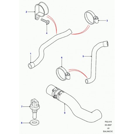 Land rover tuyau flexible Freelander 1 (ESR4263)