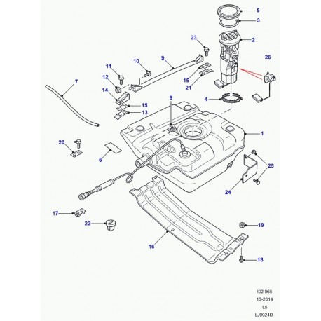 Land rover sangle reservoir a combustible Discovery 2 (ESR4549)