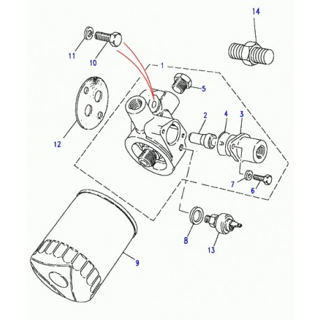 Land rover raccord filtre a huile Discovery 1 (ETC4022)