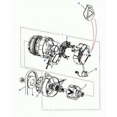 Land rover courroie d'alternateur Discovery 1 (ETC7469)