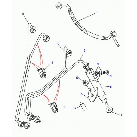 Land rover injecteur Defender 90, 110, 130, Discovery 1, Range Classic (ETC8412)