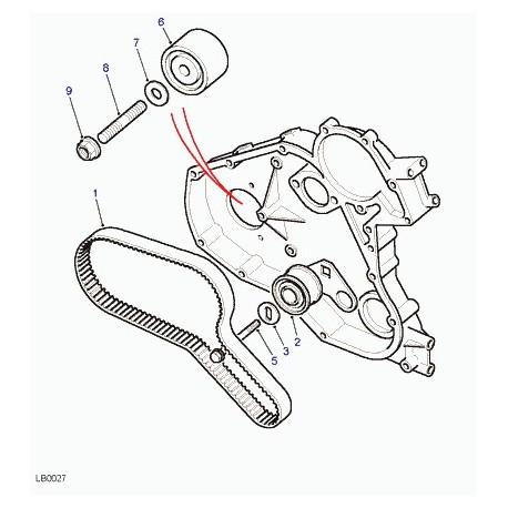 Land rover galet de courroie de distribution Defender 90, 110, 130, Discovery 1, Range Classic (ETC8560)