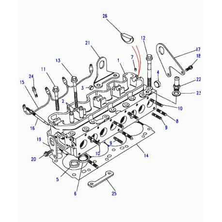 Land rover vis de fixation de culasse Defender 90, 110, 130 et Discovery 1 (ETC8809)