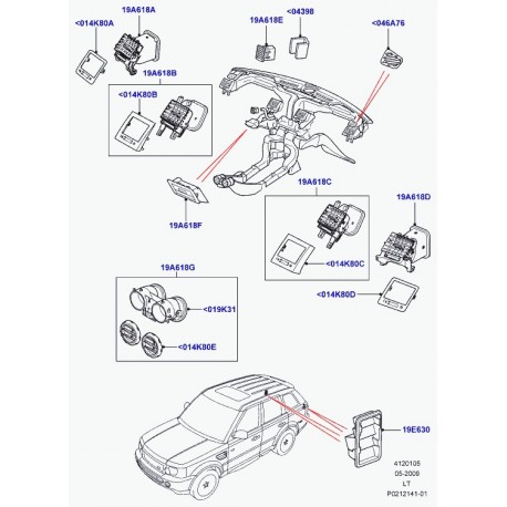 Land rover manchon isolant senseur Discovery 3, Range Sport (ETD500550)