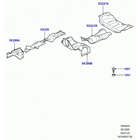 Land rover ecran thermique Range L322 (ETR000040)