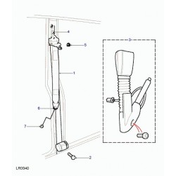 LR009315 - boucle fermeture ceinture securite arriere gauche