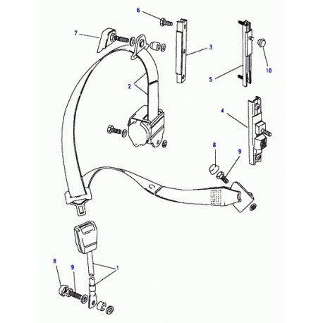 Land rover ceinture de securite Discovery 1 (EVB110500)