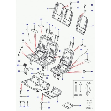 Land rover embase Defender 90, 110, 130 (EWM500040)