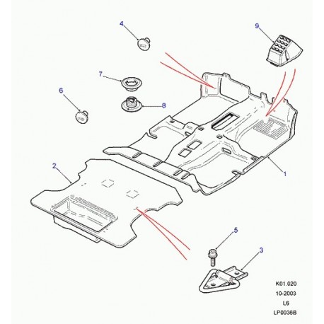 Land rover agrafe Freelander 1 (EYC000010)