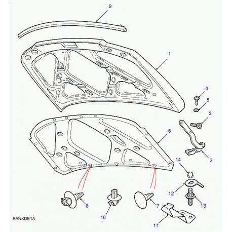 Land rover agrafe tuyau flexible Freelander 1 (EYC101320L)