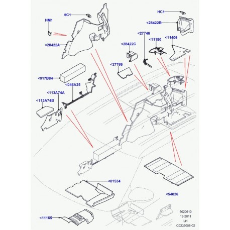 Land rover agrafe Discovery 3, Evoque, Range L322, Sport (EYC500320)