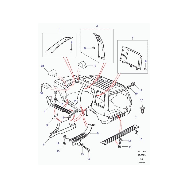 Commander vis Freelander 1 LAND ROVER (EYP101280) pas cher