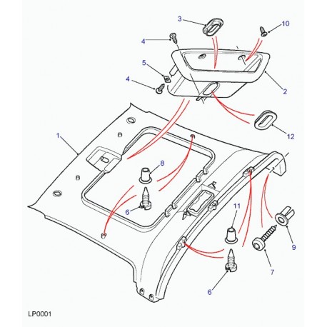 Land rover douille de bouton pression Freelander 1 (EYR100140)