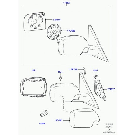 Land rover agrafe Range L322 (EZM000020)