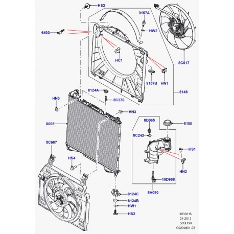 Land rover attache couvercle Freelander 1 et Range Sport (EZM000110)