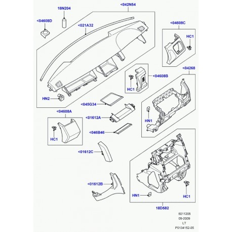 Land rover applique instruments Range Sport (FAB502090LUP)