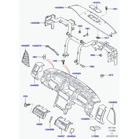 Land rover planche de bord-tableau de bord Range L322 (FAE000220JMN)