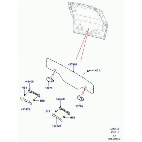 Land rover boulon Defender 90, 110, 130, Discovery 3, Range L405, Sport (FB106066)