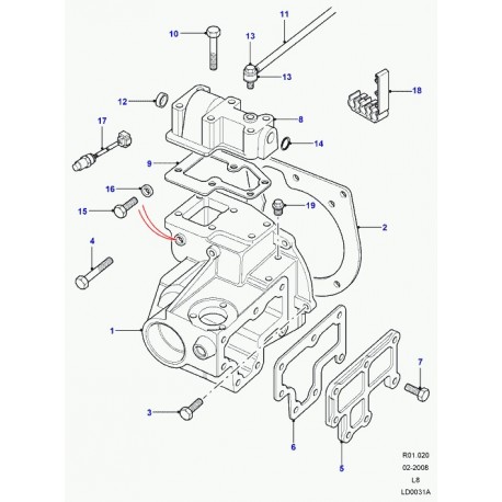 Land rover boulon Defender 90, 110, 130, Discovery 1, 2, Freelander 1, Range Sport (FB108181ML)