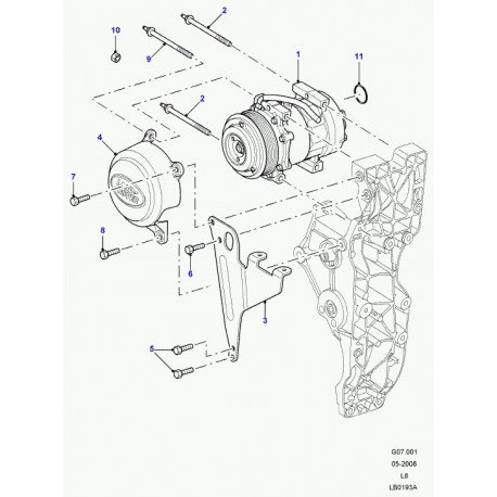 Land rover boulon Defender 90, 110, 130 (FB108226)