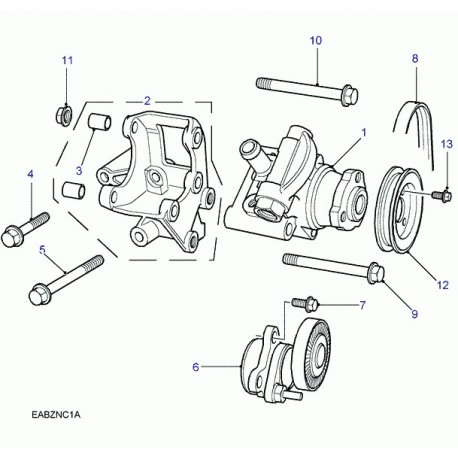 Land rover vis a tete six pans avec collet Discovery 2,  Freelander 1 et Range P38 (FB110101L)