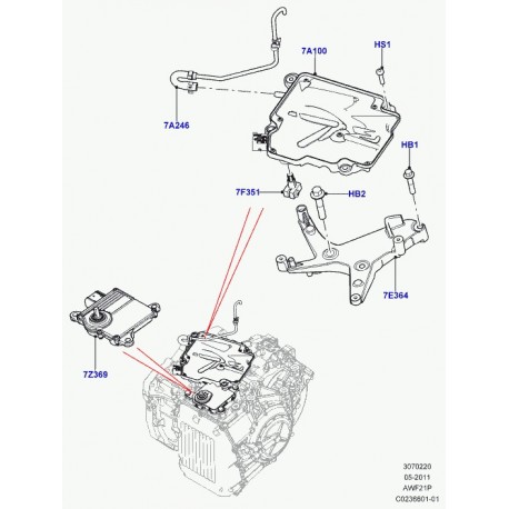 Land rover boulon Evoque et Range L405,  Sport (FB110106)