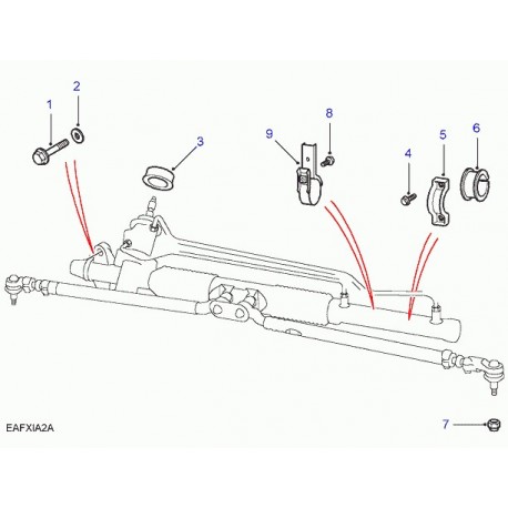 Land rover vis a tete six pans avec collet Freelander 1 (FB110127M)