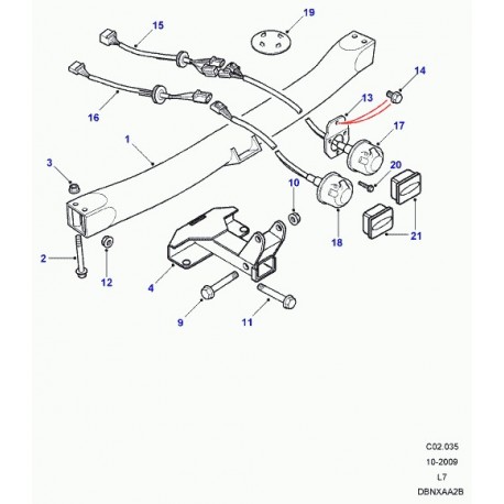 Land rover vis a tete six pans avec collet Range P38 (FB110187)