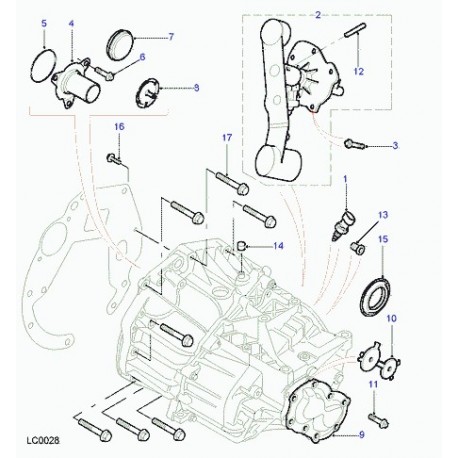 Land rover vis a tete six pans avec collet Freelander 1 (FB112091)