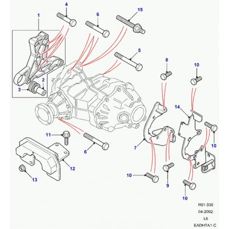 Land rover boulon Freelander 1 (FB112131L)