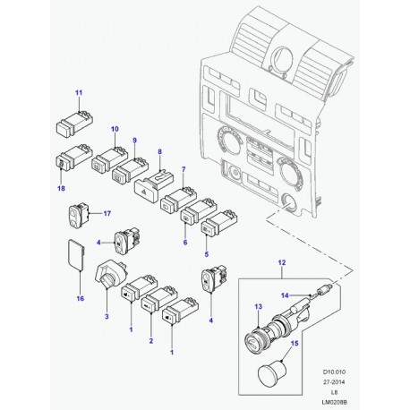 Land rover panneau simule Defender 90, 110, 130 (FBV000070PMA)