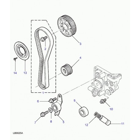 Land rover vis a tete six pans avec collet Freelander 1 (FC110087ML)