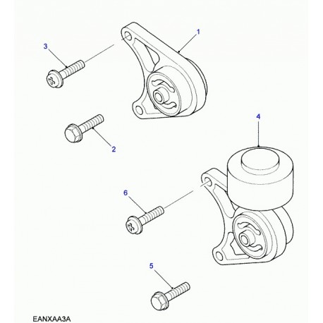 Land rover vis a tete six pans avec collet Freelander 1 (FC112187)