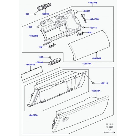 Land rover couvercle compartiment rangement Range L322 (FFN500200LYR)