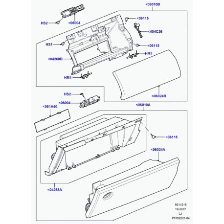 Land rover couvercle compartiment rangement Range L322 (FFN500220LYR)