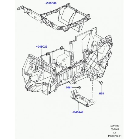 Land rover support console Discovery 3, Range Sport (FHC500090)