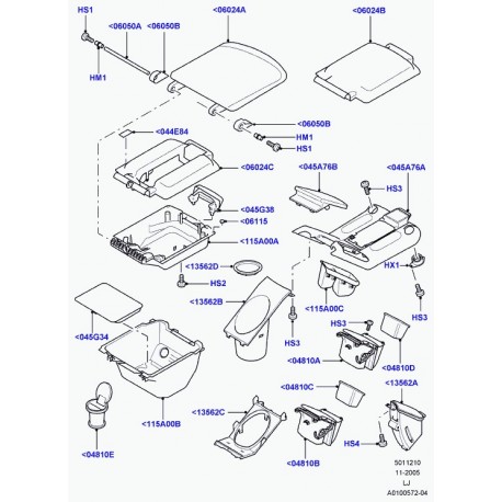 Land rover casier-rangement Range L322 (FHM500120PUY)