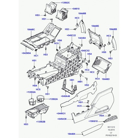 Land rover porte gobelet Range L322 (FJI500120PVA)