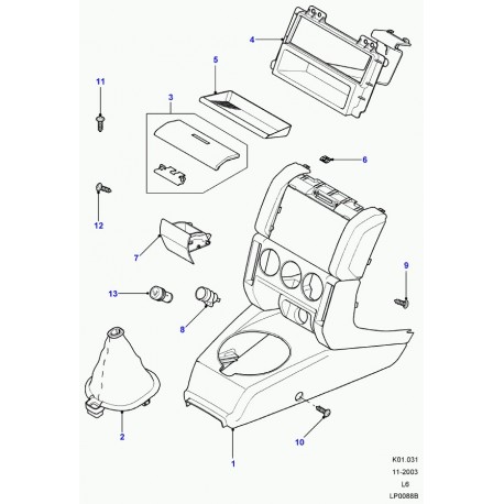 Land rover tole de console Freelander 1 (FJM500010PUY)